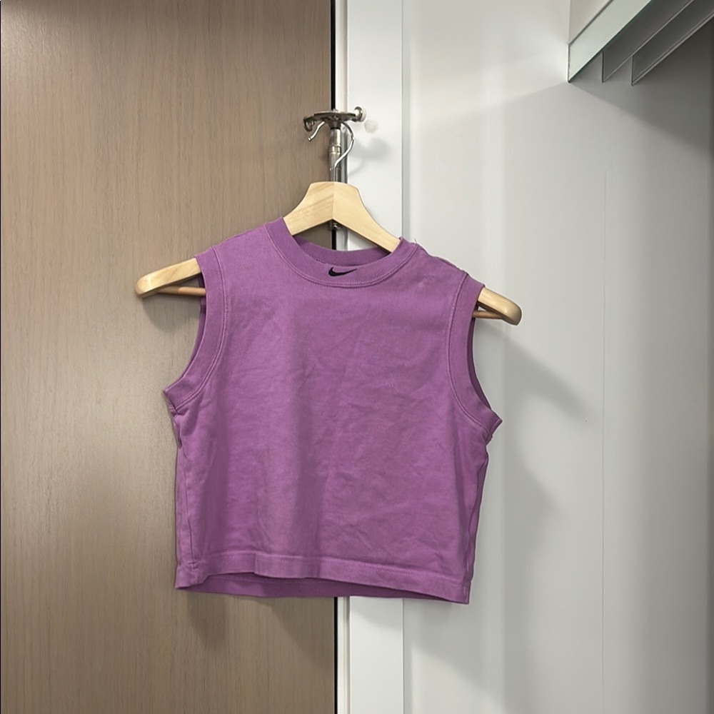 Nike Purple Sleeveless Muscle Tee Crop